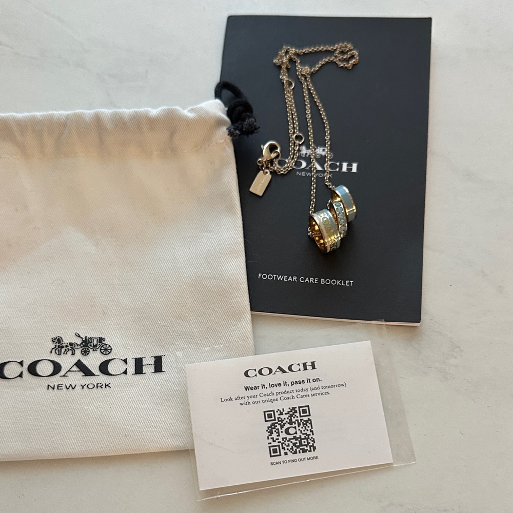 Coach Two-Tone Pendant Necklace
